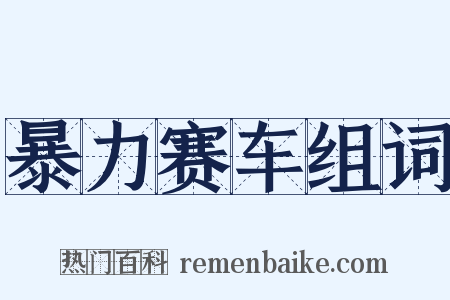 暴力赛车组词是什么意思的图片
